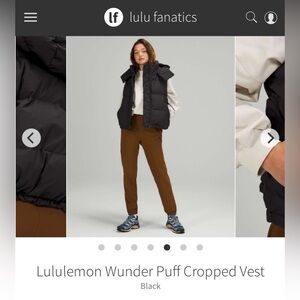 Lululemon Wunder puff cropped vest